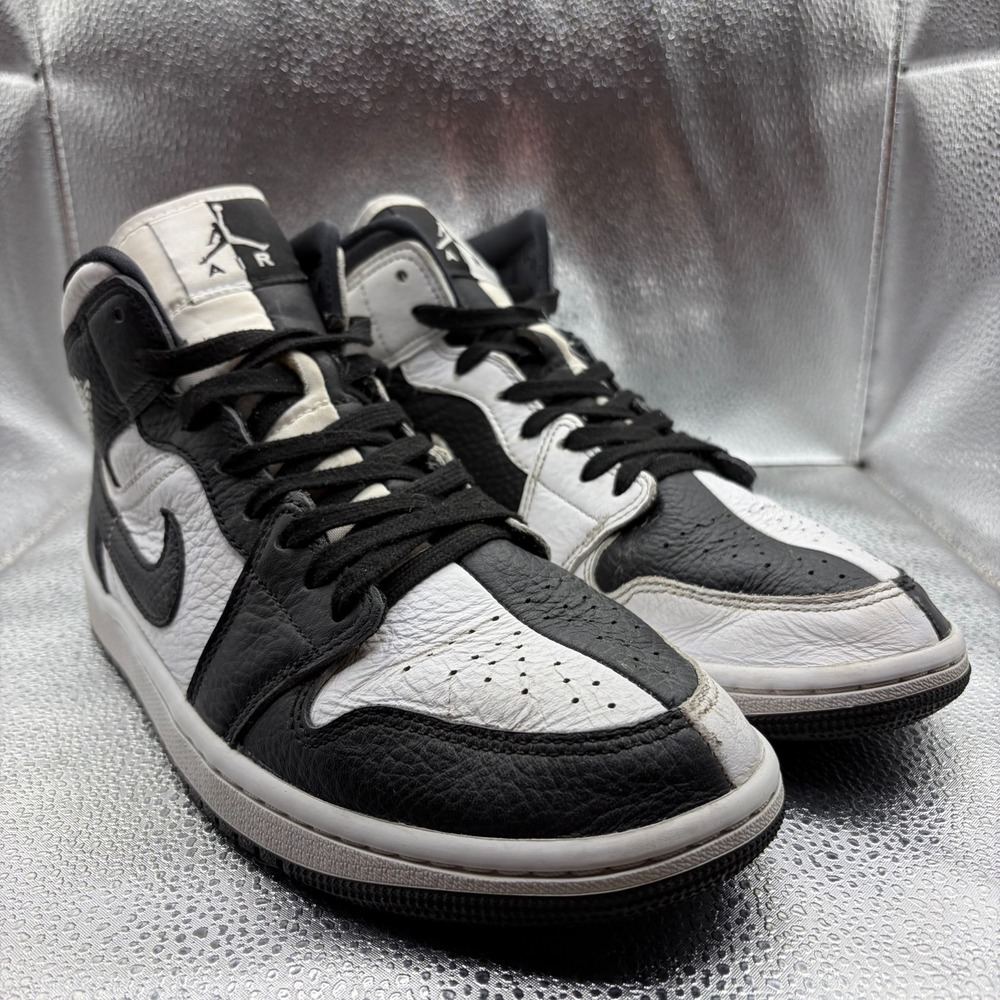 Size 9 Nike Air Jordan 1 Mid SE Homage Black White Mens Sneaker Shoes DR0501-101